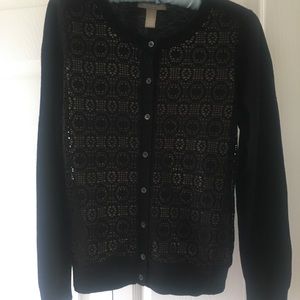 Black cardigan with lining.